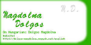 magdolna dolgos business card